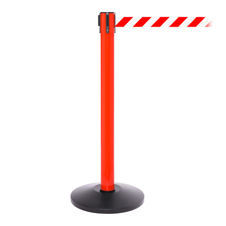 QUEUE SOLUTIONS SafetyPro 300, Red, 16' Red/White THIS LINE IS CLOSED Belt SPRO300R-RWLC160